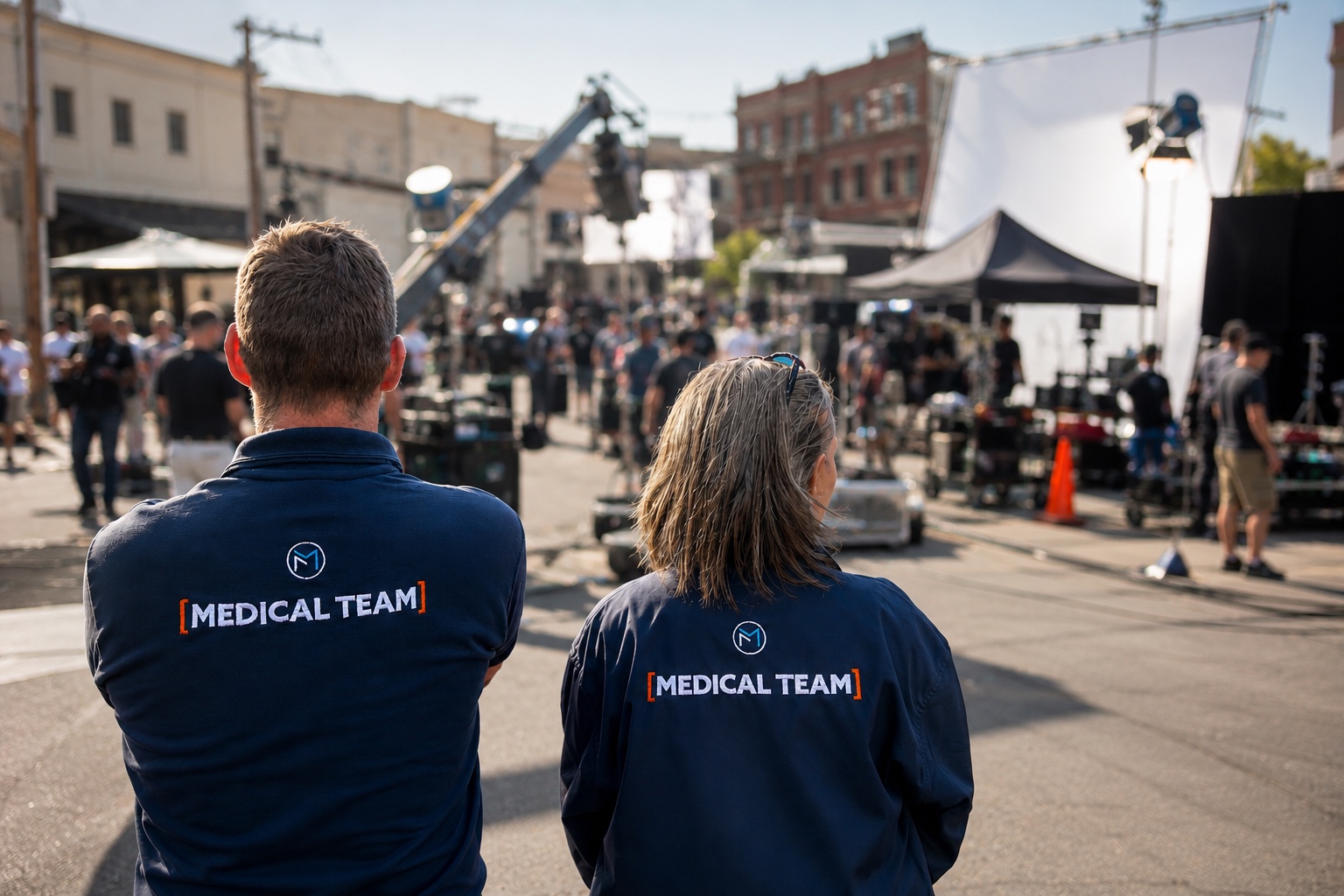 Feature Medical team member at a live production